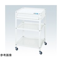 サカエ スペシャルワゴン(軽量/エラストマー車/引出し1段付/W350×D350×H810 ホワイト) SR33813AEW