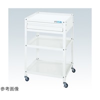 サカエ スペシャルワゴン(軽量/エラストマー車/引出し1段付/W540×D450×H810 ホワイト) SR54813AEW
