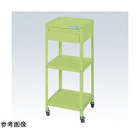 サカエ スペシャルワゴン(軽量/エラストマー車/引出し1段付/W350×D420×H880 グリーン) SR34883AEG