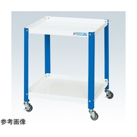 サカエ スペシャルワゴン(エラストマー車/2段タイプ/ツートン)W540×D450×H600 ホワイト・ブルー SR54602EWB