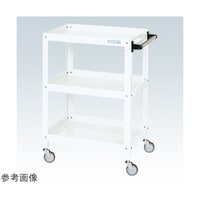 サカエ スペシャルワゴン(重量/サイレントゴム車/3段タイプ)W600×D450×H880 ホワイト SRJ64883SRW