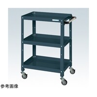 サカエ スペシャルワゴン(重量/サイレントゴム車/3段タイプ)W600×D450×H880 ダークグレー SRJ64883SRD