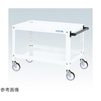 サカエ スーパーワゴン(ゴム車/2段タイプ/ねじ込み式キャスター)W750×D500×H600 ホワイト SAS75602RW