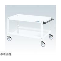 サカエ スーパーワゴン(ゴム車/2段タイプ/ねじ込み式キャスター)W900×D600×H600 ホワイト SAS90602RW