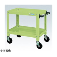 サカエ スパワゴン(サイレントエラストマ車/2段/ねじ込式キャスタ)W600×D400×H600 グリン SAS60602SEG
