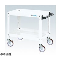 サカエ スパワゴン(サイレントエラストマ車/2段/ねじ込式キャスタ)W600×D400×H600 ホワイト SAS60602SEW