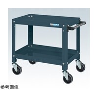 サカエ スパワゴン(サイレントエラストマ車/2段/ねじ込式キャスタ)W600×D400×H600ダクグレ SAS60602SED