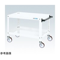 サカエ スパワゴン(サイレントエラストマ車/2段/ねじ込式キャスタ)W750×D500×H600 ホワイト SAS75602SEW