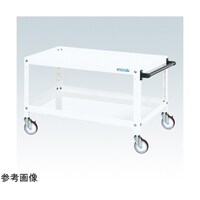 サカエ スパワゴン(サイレントエラストマ車/2段/ねじ込式キャスタ)W900×D600×H600 ホワイト SAS90602SEW