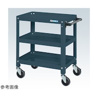 サカエ スーパーワゴン(ゴム車/3段タイプ/ねじ込み式キャスター)W750×D500×H740 ダークグレー SAS75743RD