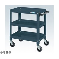 サカエ スーパーワゴン(ゴム車/3段タイプ/ねじ込み式キャスター)W900×D600×H740 ダークグレー SAS90743RD