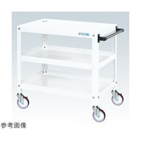 サカエ スーパーワゴン(ナイロンウレタン車/3段/ねじ込式キャスター)W750×D500×H740 ホワイト SAS75743NUW