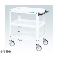 サカエ スパワゴン(サイレントエラストマ車/3段/ねじ込み式キャスタ)W600×D400×H740ホワイト SAS60743SEW