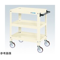 サカエ スパワゴン(サイレントエラストマ車/3段/ねじ込み式キャスタ)W600×D400×H740アイボリSAS60743SEI