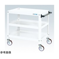サカエ スパワゴン(サイレントエラストマ車/3段/ねじ込み式キャスタ)W750×D500×H740ホワイト SAS75743SEW