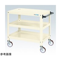 サカエ スパワゴン(サイレントエラストマ車/3段/ねじ込み式キャスタ)W750×D500×H740アイボリSAS75743SEI