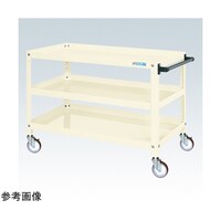 サカエ スパワゴン(サイレントエラストマ車/3段/ねじ込み式キャスタ)W1000×D650×H740アイボリSAS10743SEI