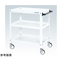 サカエ スパワゴン(サイレントエラストマ車/3段/ねじ込式キャスタ)W750×D500×H880 ホワイト SAS75883SEW