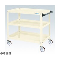 サカエ スパワゴン(サイレントエラストマ車/3段/ねじ込式キャスタ)W900×D600×H880 アイボリ SAS90883SEI