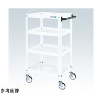 サカエ スーパーワゴン(ゴム車/4段タイプ/ねじ込み式キャスター)W600×D400×H1100 ホワイト SAS60114RW