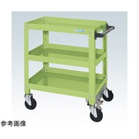 サカエ スパワゴン(サイレントエラストマ車/3段/ねじ込式キャスタ)W750×D500×H740 グリン SAS75743FSEG