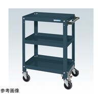 サカエ スーパーワゴン(ゴム車/3段/ねじ込式キャスター)W600×D400×H880 ダークグレー SAS60883FRD