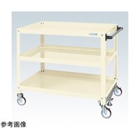 サカエ スパワゴン(ナイロンウレタン車/3段/ねじ込み式キャスタ)W1000×D650×H880アイボリSAS10883FNUI
