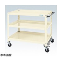サカエ スーパーワゴン(サイレントエラストマー車/3段)W750×D500×H880 アイボリー SAS75883FSEI