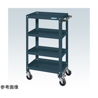 サカエ スーパーワゴン(ゴム車/4段/フロアストッパー付)W600×D400×H1100 ダークグレー SAS60114FRD