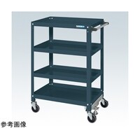 サカエ スパワゴン(ナイロンウレタン車/4段/ねじ込み式キャスタ)W750×D500×H1100 ダクグレ SAS75114FNUD