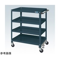 サカエ スパワゴン(ナイロンウレタン車/4段/ねじ込み式キャスタ)W900×D600×H1100 ダクグレ SAS90114FNUD