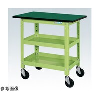 サカエ スーパーワゴン(サイレントエラストマー車/天板付)W750×D500×H760 グリーン SAS75743TSEG