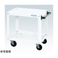 サカエ スーパーワゴン(ゴム車/2段/プレート式キャスター)W600×D400×H600 ホワイト SAP60602RW