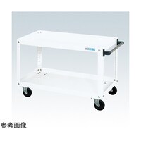 サカエ スーパーワゴン(ナイロンウレタン車/2段/プレート式キャスター)W900×D600×H600 ホワイト SAP90602NUW