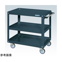 サカエ スーパーワゴン(ゴム車/3段/プレート式キャスター)W750×D500×H740 ダークグレー SAP75743RJD