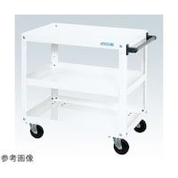 サカエ スーパーワゴン(ゴム車/3段/プレート式キャスター)W750×D500×H740 ホワイト SAP75743RW
