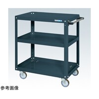 サカエ スーパーワゴン(ゴム車/3段/プレート式キャスター)W750×D500×H880 ダークグレー SAP75883RJD