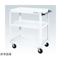 サカエ スーパーワゴン(ゴム車/3段/プレート式キャスター)W750×D500×H880 ホワイト SAP75883RW