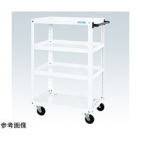 サカエ スパワゴン(ナイロンウレタン車/4段/プレト式キャスタ)W750×D500×H1150 ホワイト SAP75114NUJW