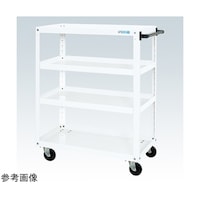 サカエ スパワゴン(ナイロンウレタン車/4段/プレト式キャスタ)W900×D600×H1150 ホワイト SAP90114NUJW