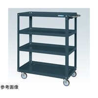 サカエ スパワゴン(ナイロンウレタン車/4段/プレト式キャスタ)W900×D600×H1150 ダクグレ SAP90114NUD