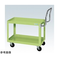 サカエ スパワゴン(ナイロンウレタン車/2段/プレト式キャスタ)W750×D500×H600 グリン SAP75602HTNUJG
