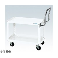 サカエ スパワゴン(ナイロンウレタン車/2段/プレト式キャスタ)W750×D500×H600 ホワイト SAP75602HTNUJW