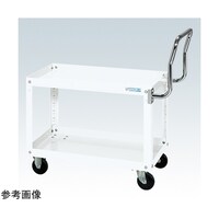 サカエ スパワゴン(ナイロンウレタン車/2段/プレト式キャスタ)W750×D500×H600 ホワイト SAP75602HTNUW