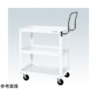 サカエ スーパーワゴン(ゴム車/3段/プレート式キャスター)W750×D500×H740 ホワイト SAP75743HTRJW
