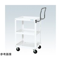 サカエ スパワゴン(ナイロンウレタン車/3段/プレト式キャスタ)W600×D400×H740 ホワイト SAP60743HTNUW
