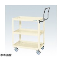 サカエ スパワゴン(ナイロンウレタン車/3段/プレト式キャスタ)W750×D500×H740 アイボリ SAP75743HTNUJI