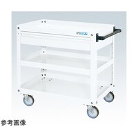サカエ スパワゴン(ナイロンウレタン車/プレト式キャスタ/引出付)W750×D500×H740ホワイトSAP75743ANUW