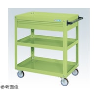 サカエ スパワゴン(ナイロンウレタン車/プレト式キャスタ/引出付)W750×D500×H880 グリン SAP75883ANUG