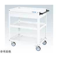 サカエ スパワゴン(ナイロンウレタン車/プレト式キャスタ/引出付)W750×D500×H880ホワイト SAP75883ANUW